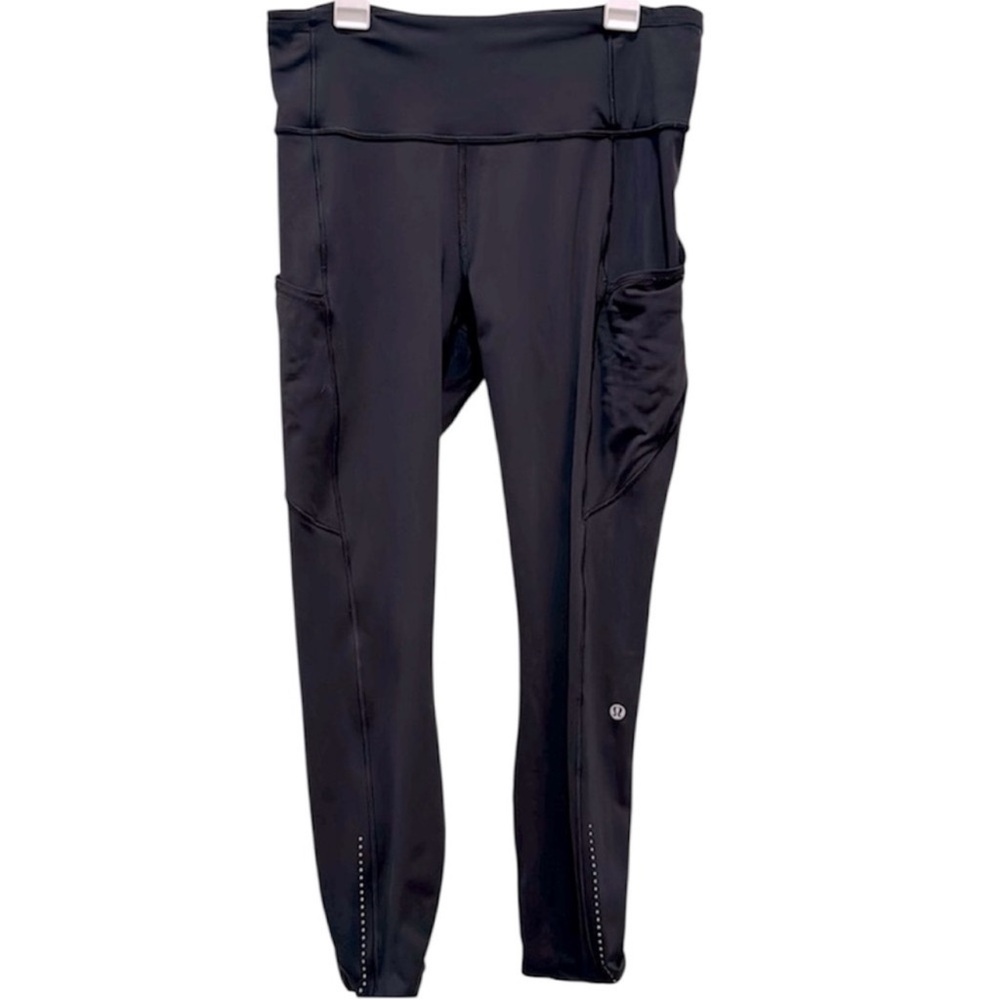 Lululemon Athletica Black Cropped Fast and Free Leggings Women’s Size 6